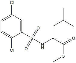 methyl 2-(2,5-dichlorophenylsulfonamido)-4-methylpentanoate Struktur