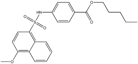 pentyl 4-(4-methoxynaphthalene-1-sulfonamido)benzoate Struktur