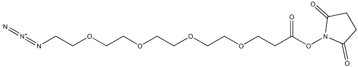 2,5-dioxopyrrolidin-1-yl 1-azido-3,6,9,12-tetraoxapentadecan-15-oate Struktur