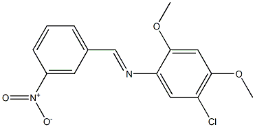 5-CHLORO-2,4-DIMETHOXY-N-(3-NITROBENZYLIDENE)-ANILINE Struktur