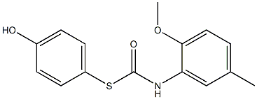 S-(4-HYDROXYPHENYL) N-(2-METHOXY-5-METHYLPHENYL)THIOCARBAMATE Struktur