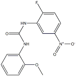 1-(2-FLUORO-5-NITROPHENYL)-3-(2-METHOXYPHENYL)UREA Struktur