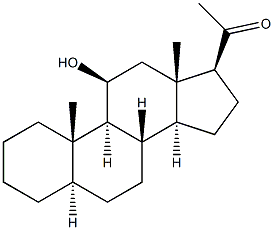 11-BETA-HYDROXY-5-ALPHA-PREGNAN-20-ONE Struktur