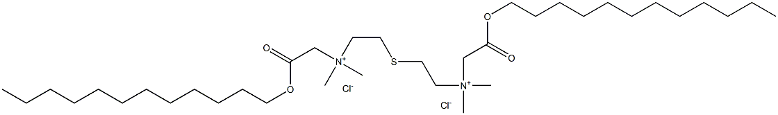 [2-(DODECYLOXY)-2-OXOETHYL][2-({2-[[2-(DODECYLOXY)-2-OXOETHYL](DIMETHYL)AMMONIO]ETHYL}SULFANYL)ETHYL]DIMETHYLAMMONIUM DICHLORIDE Struktur