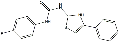 1-(4-FLUOROPHENYL)-3-(4-PHENYL-4-THIAZOLIN-2-YL)UREA Struktur