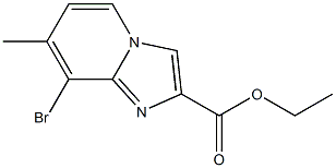 8-Bromo-7-methyl-imidazo[1,2-a]pyridine-2-carboxylic acid ethyl ester Struktur