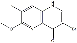 3-Bromo-6-methoxy-7-methyl-1H-[1,5]naphthyridin-4-one Struktur