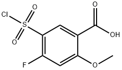 5-Chlorosulfonyl-4-fluoro-2-methoxy-benzoic acid Struktur