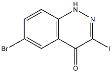 6-Bromo-3-iodo-1H-cinnolin-4-one Struktur