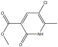 5-Chloro-6-methyl-2-oxo-1,2-dihydro-pyridine-3-carboxylic acid methyl ester Struktur