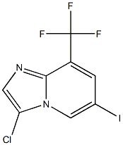 3-Chloro-6-iodo-8-trifluoromethyl-imidazo[1,2-a]pyridine Struktur