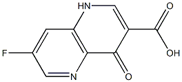 7-Fluoro-4-oxo-1,4-dihydro-[1,5]naphthyridine-3-carboxylic acid Struktur