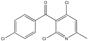 (4-chlorophenyl)(2,4-dichloro-6-methylpyridin-3-yl)methanone Struktur