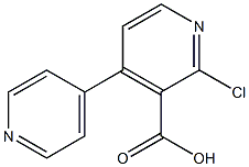 2-chloro-4,4'-bipyridine-3-carboxylic acid Struktur