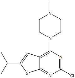 2-chloro-6-isopropyl-4-(4-methylpiperazin-1-yl)thieno[2,3-d]pyrimidine Struktur