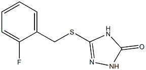 3-(2-fluorobenzylthio)-1H-1,2,4-triazol-5(4H)-one Struktur