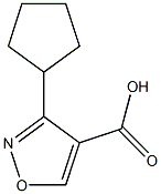 3-cyclopentylisoxazole-4-carboxylic acid Struktur