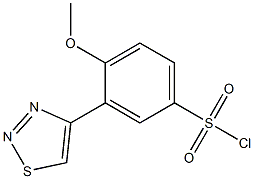 4-methoxy-3-(1,2,3-thiadiazol-4-yl)benzene-1-sulfonyl chloride Struktur