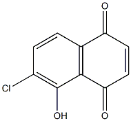 6-chloro-5-hydroxynaphthalene-1,4-dione Struktur