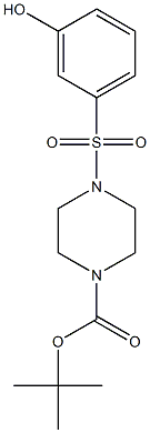 tert-butyl 4-(3-hydroxyphenylsulfonyl)piperazine-1-carboxylate Struktur