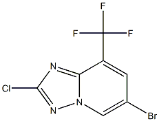 6-Bromo-2-chloro-8-trifluoromethyl-[1,2,4]triazolo[1,5-a]pyridine Struktur