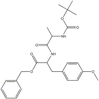 2-(2-tert-Butoxycarbonylamino-propionylamino)-3-(4-methoxy-phenyl)-propionic acid benzyl ester Struktur