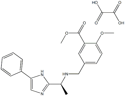 Benzoic acid, 2-methoxy-5-[[[(1S)-1-(5-phenyl-1H-imidazol-2-yl)ethyl]amino]methyl]-, methyl ester (oxalic acid) Struktur