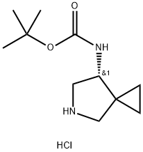 (R)-(5-Aza-spiro[2.4]hept-7-yl)-carbamic acid tert-butyl ester hydrochloride Struktur