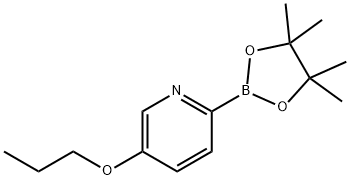 5-propoxy-2-(4,4,5,5-tetramethyl-1,3,2-dioxaborolan-2-yl)pyridine Struktur