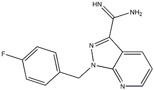 1-(4-fluorobenzyl)-1H-pyrazolo[3,4-b]pyridine-3-carboximidamide Struktur