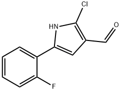 2-chloro-5-(2-fluorophenyl)-1H-pyrrole-3-carbaldehyde Struktur