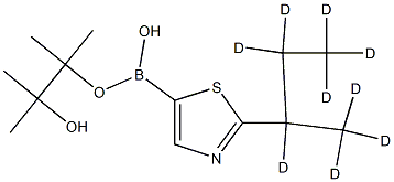 2-(sec-Butyl-d9)-thiazole-5-boronic acid pinacol ester Struktur