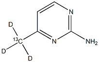 2-Amino-4-(Methyl-13C, d3)pyrimidine Struktur