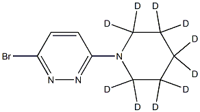 3-Bromo-6-(piperidino-d10)-pyridazine Struktur