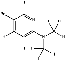 3-Bromo-6-dimethylaminopyridine-d9 Struktur