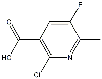 2-CHLORO-5-FLUORO-6-METHYLNICOTINIC ACID Struktur