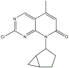 8-(BICYCLO[3.1.0]HEXAN-2-YL)-2-CHLORO-5-METHYLPYRIDO[2,3-D]PYRIMIDIN-7(8H)-ONE Struktur