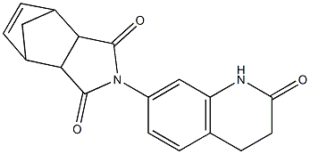 2-(2-oxo-1,2,3,4-tetrahydroquinolin-7-yl)-3a,4,7,7a-tetrahydro-1H-4,7-methanoisoindole-1,3(2H)-dione Struktur