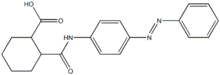 (E)-2-((4-(phenyldiazenyl)phenyl)carbamoyl)cyclohexanecarboxylic acid Struktur