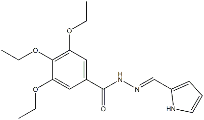 (E)-N'-((1H-pyrrol-2-yl)methylene)-3,4,5-triethoxybenzohydrazide Struktur