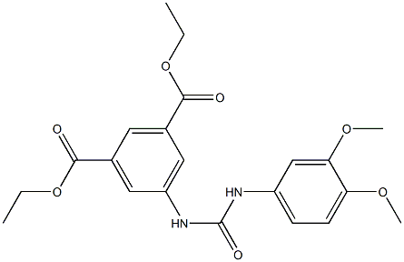 diethyl 5-(3-(3,4-dimethoxyphenyl)ureido)isophthalate Struktur