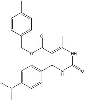 4-methylbenzyl 4-(4-(dimethylamino)phenyl)-6-methyl-2-oxo-1,2,3,4-tetrahydropyrimidine-5-carboxylate Struktur