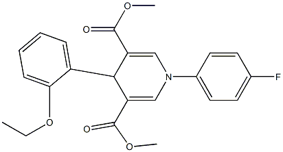 dimethyl 4-(2-ethoxyphenyl)-1-(4-fluorophenyl)-1,4-dihydropyridine-3,5-dicarboxylate Struktur