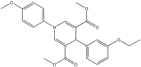 dimethyl 4-(3-ethoxyphenyl)-1-(4-methoxyphenyl)-1,4-dihydropyridine-3,5-dicarboxylate Struktur