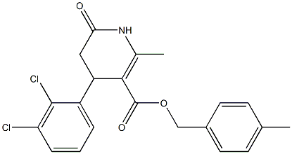 4-methylbenzyl 4-(2,3-dichlorophenyl)-2-methyl-6-oxo-1,4,5,6-tetrahydropyridine-3-carboxylate Struktur