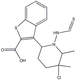 methyl 3-chloro-6-(3-methylpiperidine-1-carbothioamido)benzo[b]thiophene-2-carboxylate Struktur