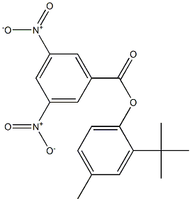 2-(tert-butyl)-4-methylphenyl 3,5-dinitrobenzoate Struktur