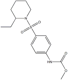 methyl (4-((2-ethylpiperidin-1-yl)sulfonyl)phenyl)carbamate Struktur