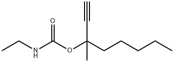 Carbamic acid, ethyl-, 1-methyl-1-pentyl-2-propynyl ester (6CI) Struktur