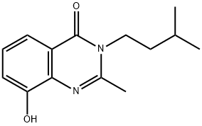 4(3H)-Quinazolinone,  8-hydroxy-3-isopentyl-2-methyl-  (6CI) Struktur